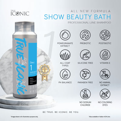 TRUE ICONIC Show Beauty Bath Brightening Shampoo for Dogs