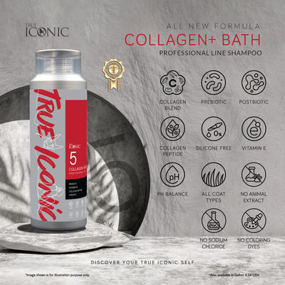 TRUE ICONIC Collagen+ Bath Multi Moisturizing Agents Shampoo for Dogs