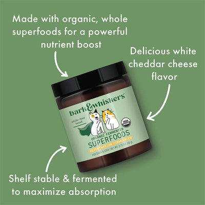 Bark & Whiskers Organic Fermented Superfoods Supplements for Cats and Dogs