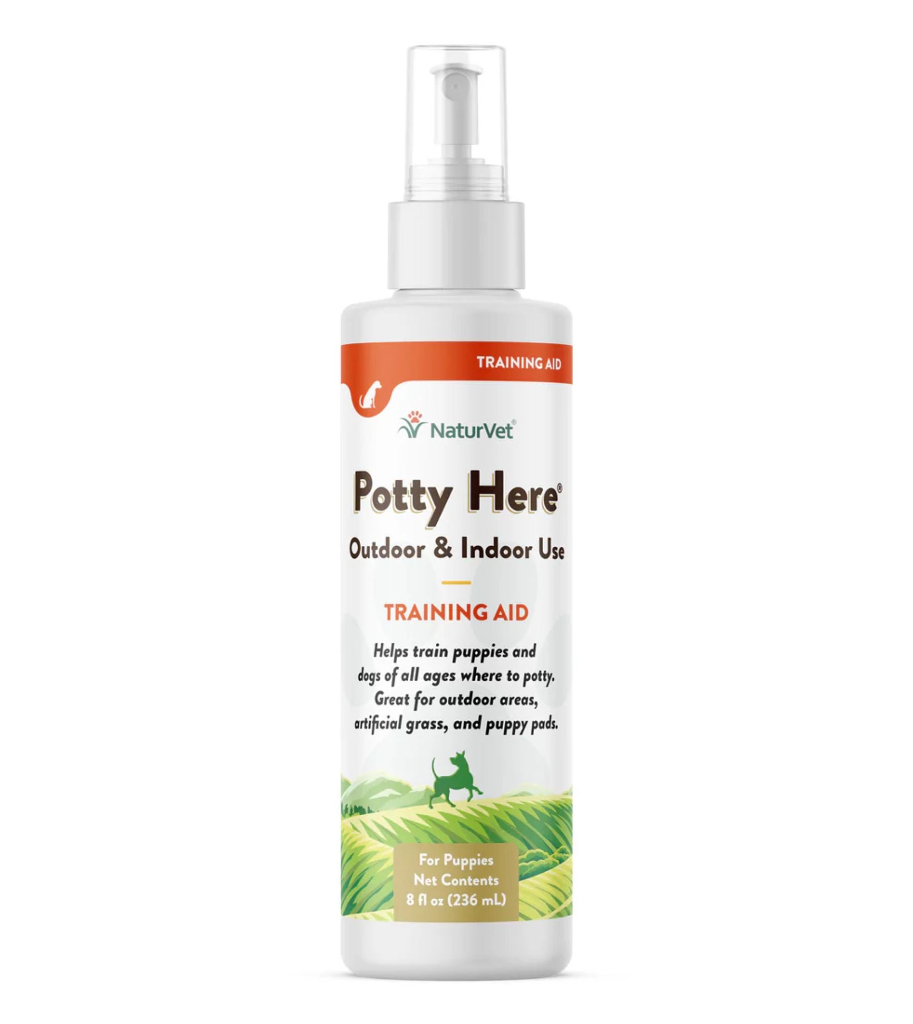 NaturVet Potty Here Potty Training Aid Spray for Dogs Good Dog