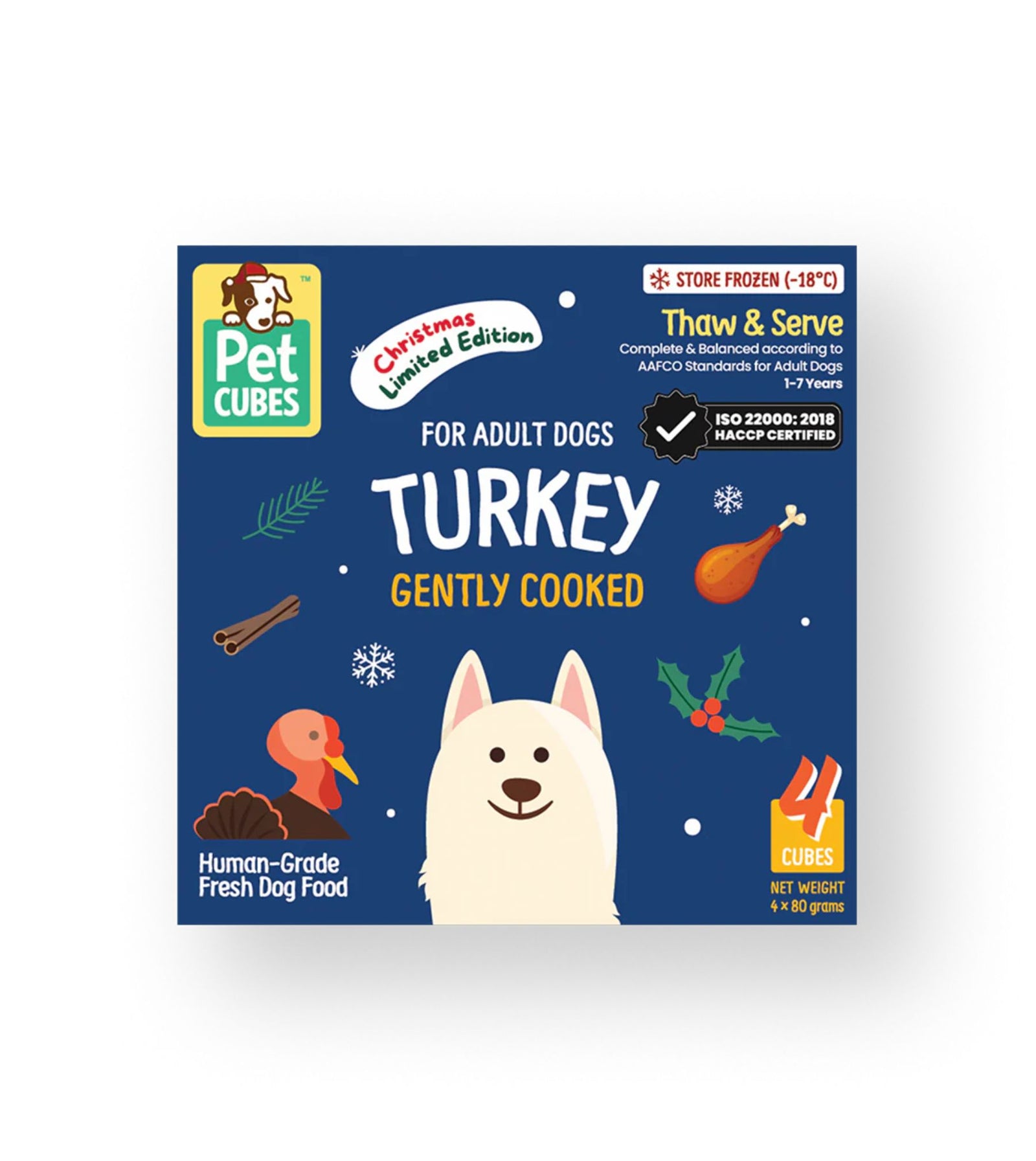 PetCubes Cooked Dog Food (Festive Turkey)