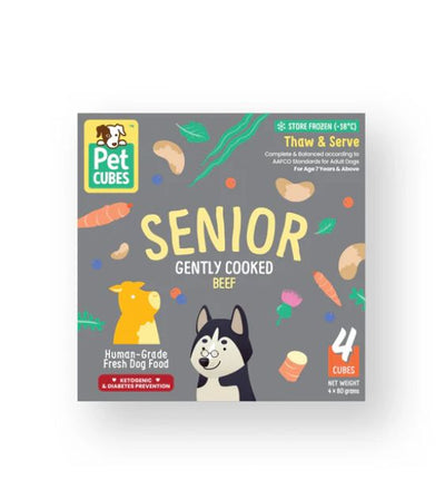 PetCubes Cooked Dog Food (SENIOR Beef)