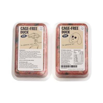 The Grateful Pet Raw Dog Food (Cage-Free Duck)