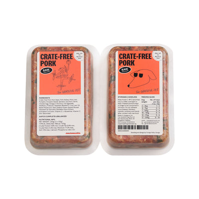 The Grateful Pet Raw Dog Food (Crate-Free Pork)