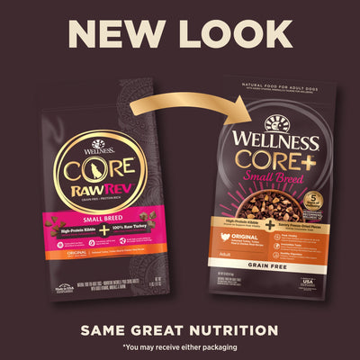 Wellness CORE+ Small Breed Original Grain Free Dry Dog Food (Deboned Turkey, Turkey Meal & Chicken Meal Recipe)