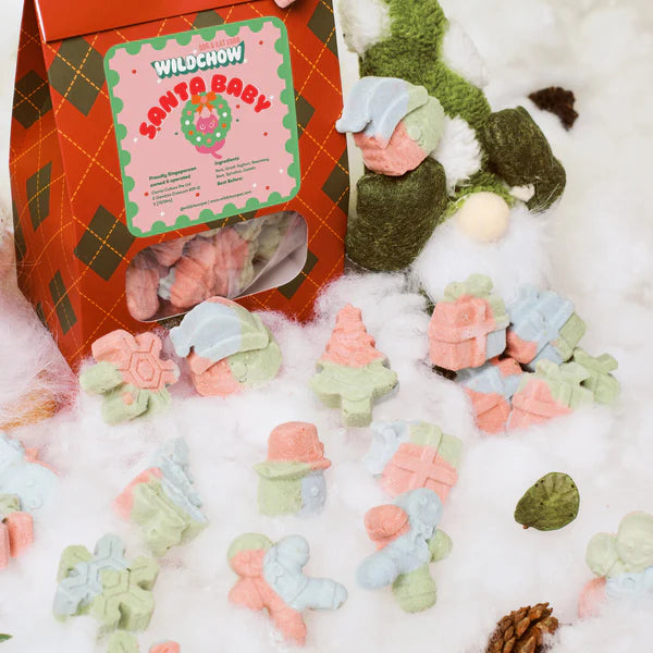 WildChow Freeze Dried Yogurt Christmas Dog Treats (Santa Baby)