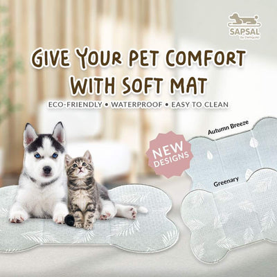 Sapsal Waterproof Soft Pet Mat For Cats & Dogs (Greenery)
