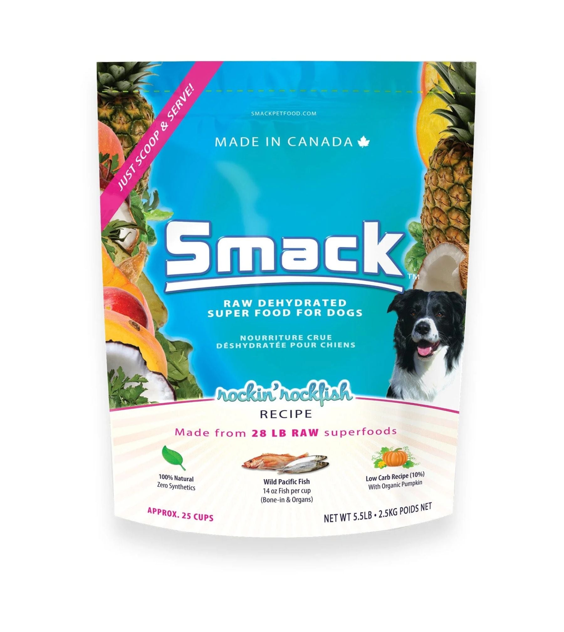 Smack Raw Dehydrated Super Food For Dogs (Rockin' Rockfish)