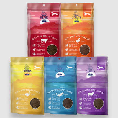 Straits Pets Air Dried Meaty Jerky Dog Treats (Duck)