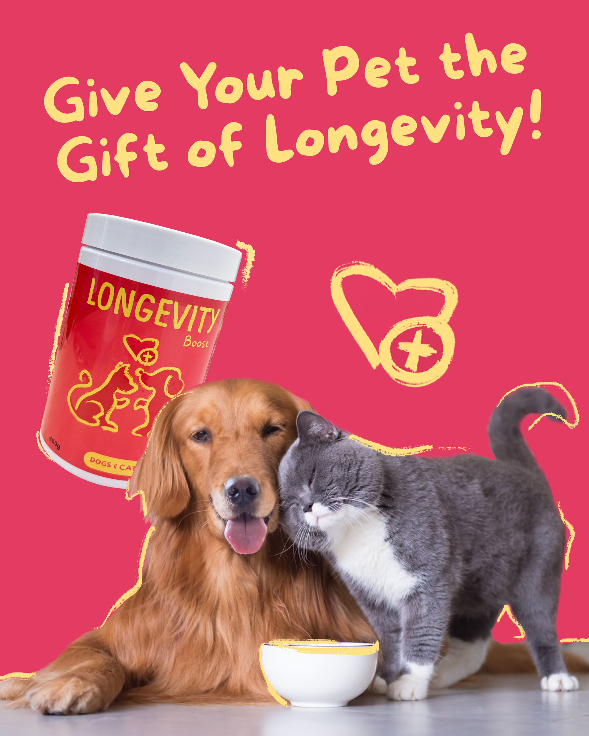 PetCubes Longevity Boost Supplement for Dogs & Cats
