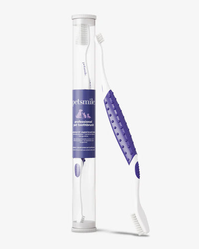 Petsmile Professional 45 Degree Dual-Ended Toothbrush for Dogs & Cats