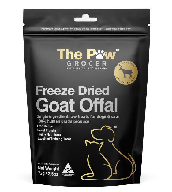 The Paw Grocer Freeze Dried Black Label Cat & Dog Treats (Goat Offal)