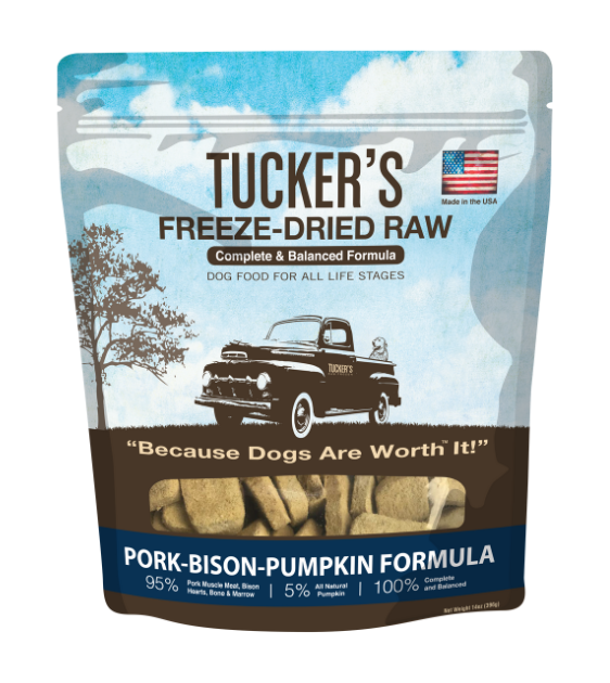 Tucker s Complete Balanced Freeze Dried Raw Dog Food Pork Bison Pumpkin