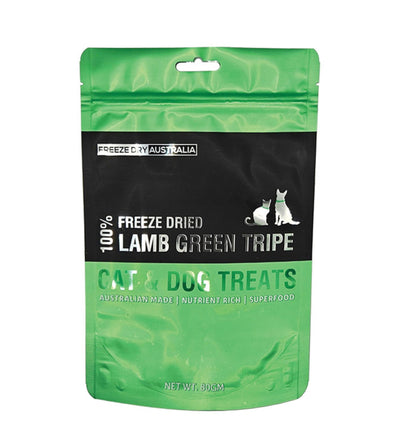 Freeze Dry Australia Lamb Green Tripe Freeze Dried Cat & Dog Treats