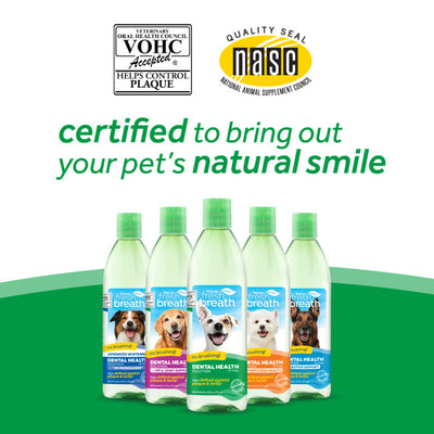 TropiClean Fresh Breath No Brushing Dental Health Solution for Dogs (Supports Skin Health)