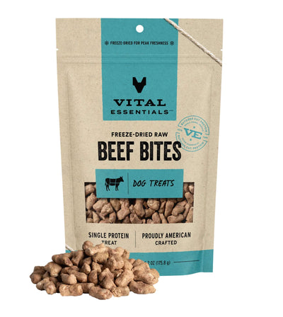 Vital Essentials Freeze Dried Raw Dog Treats (Beef Bites)