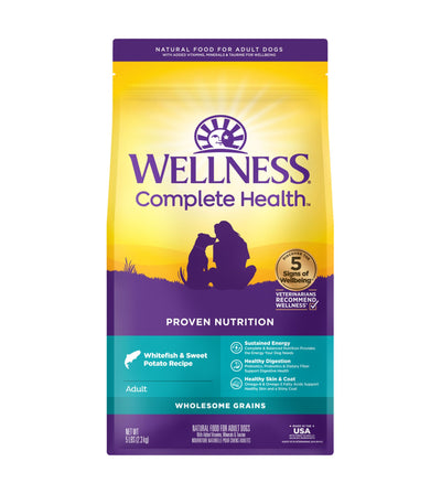 Wellness Complete Health Wholesome Grains Adult Dry Dog Food (Whitefish & Sweet Potato Recipe)