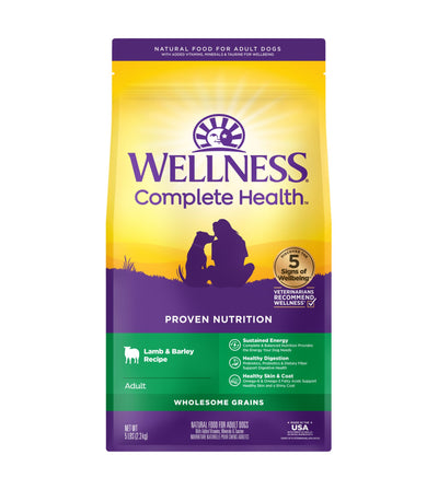 Wellness Complete Health Grain Free Adult Dry Dog Food (Lamb & Barley Recipe)