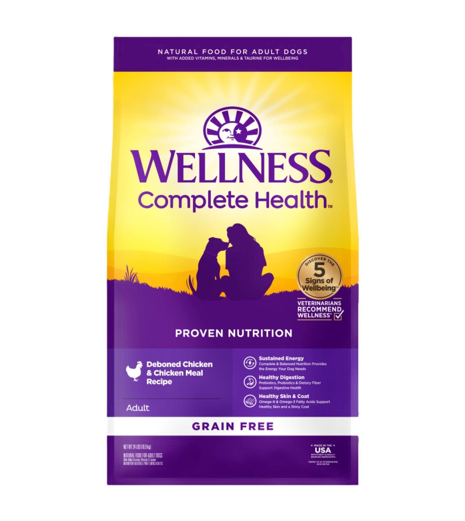 $135 ONLY [CLEARANCE]: Wellness Complete Health Grain Free Dry Dog Food (Deboned Chicken & Chicken Meal Recipe)