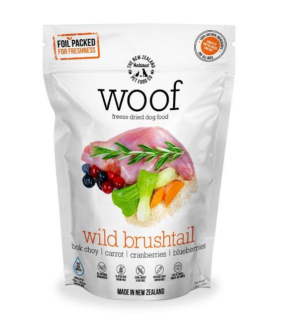 Woof Freeze Dried Raw Wild Brushtail Dog Food Good Dog People