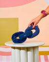 Wild One Chew Chain Crinkle Squeaky Dog Toy (Navy)