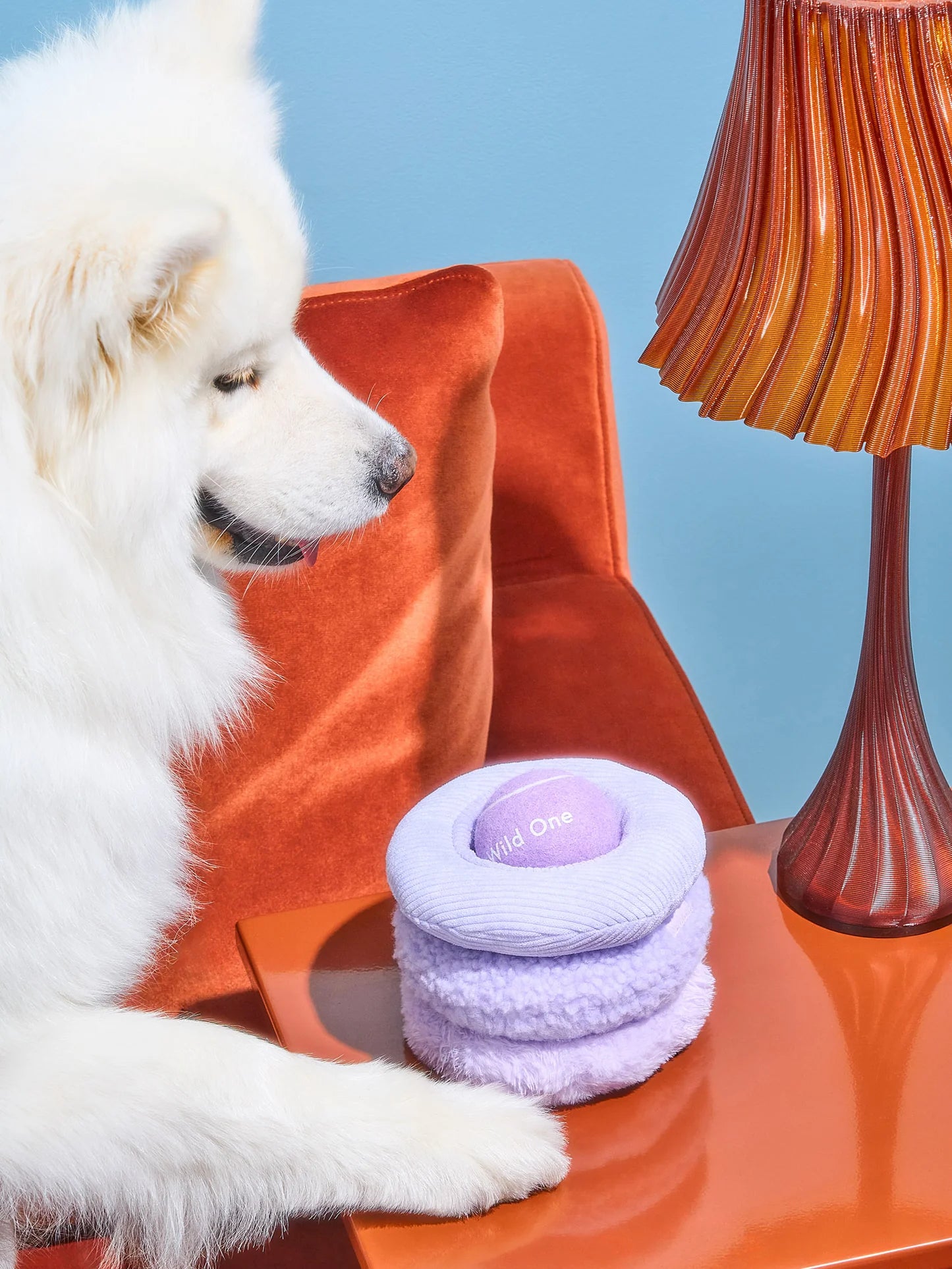 Wild One Tennis Tuft Puzzle Dog Toy (Lilac)