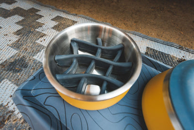 Ruffwear Basecamp™ Sound-Dampening Hard-Sided Dog Bowl (Cattail Tan)