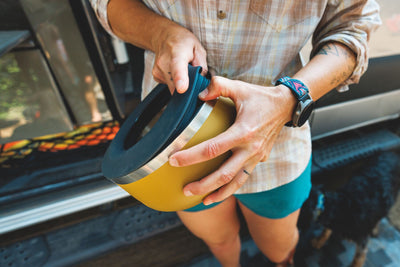 Ruffwear Basecamp™ Sound-Dampening Hard-Sided Dog Bowl (Cattail Tan)