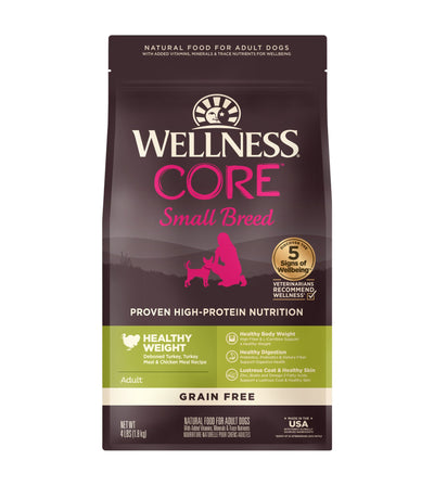 Wellness CORE Small Breed Grain Free Healthy Weight Dry Dog Food (Deboned Turkey, Turkey Meal & Chicken Meal Recipe)