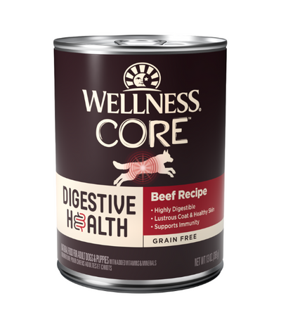 Wellness Core Digestive Health Grain Free Wet Dog Food (Beef Recipe)