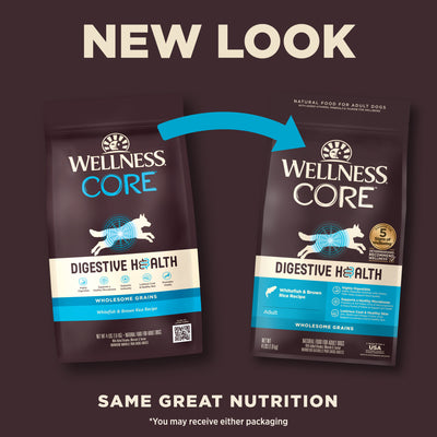 Wellness CORE Wholesome Grain Digestive Health (Whitefish & Brown Rice Recipe) Adult Dry Dog Food