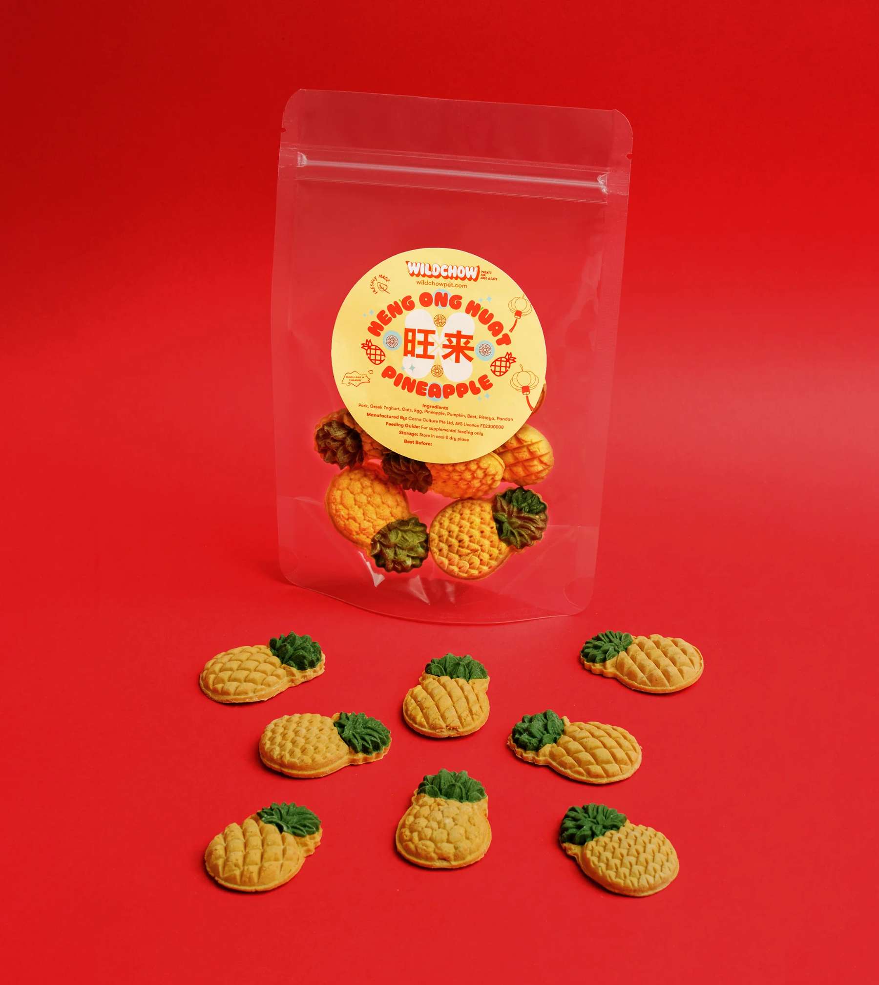 WildChow Lunar New Year Dog Treats (Heng Ong Huat Pineapple Tarts)