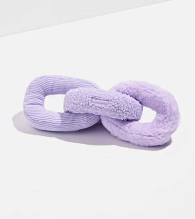 Wild One Chew Chain Crinkle Squeaky Dog Toy (Lilac)