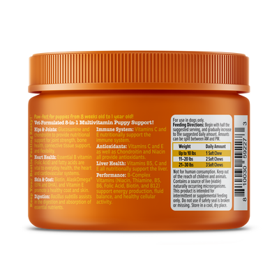 Zesty Paws 8-in-1 Multivitamin Bites Multivitamin Supplements for Puppies (Chicken Flavour)
