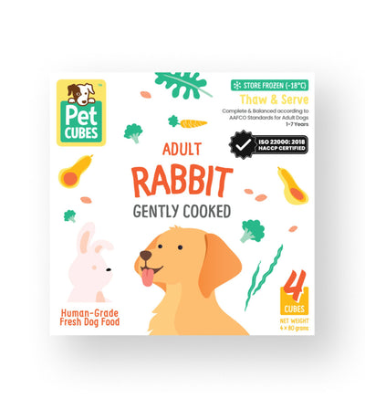 PetCubes Cooked Dog Food (Rabbit)