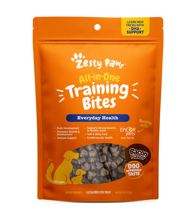 Zesty Paws All-in-One Training Bites Everyday Health Treats for Dogs (Bacon Flavour)