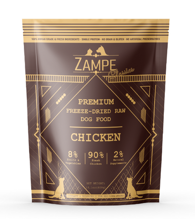 Zampe Classics Premium Freeze-Dried Raw Chicken Slider Dog Food