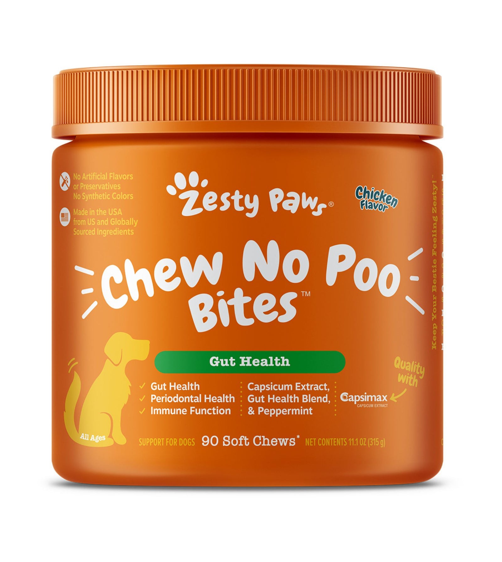 $53.55 ONLY [CLEARANCE]: Zesty Paws Chew No Poo Bites Gut Health Supplements for Dogs (Chicken Flavour)