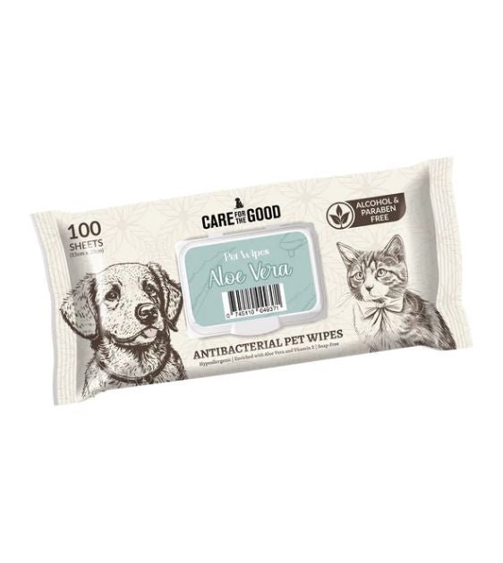$0.80 ONLY [PWP SPECIAL]: Care For The Good Antibacterial Wipes For Dogs & Cats (Aloe Vera)