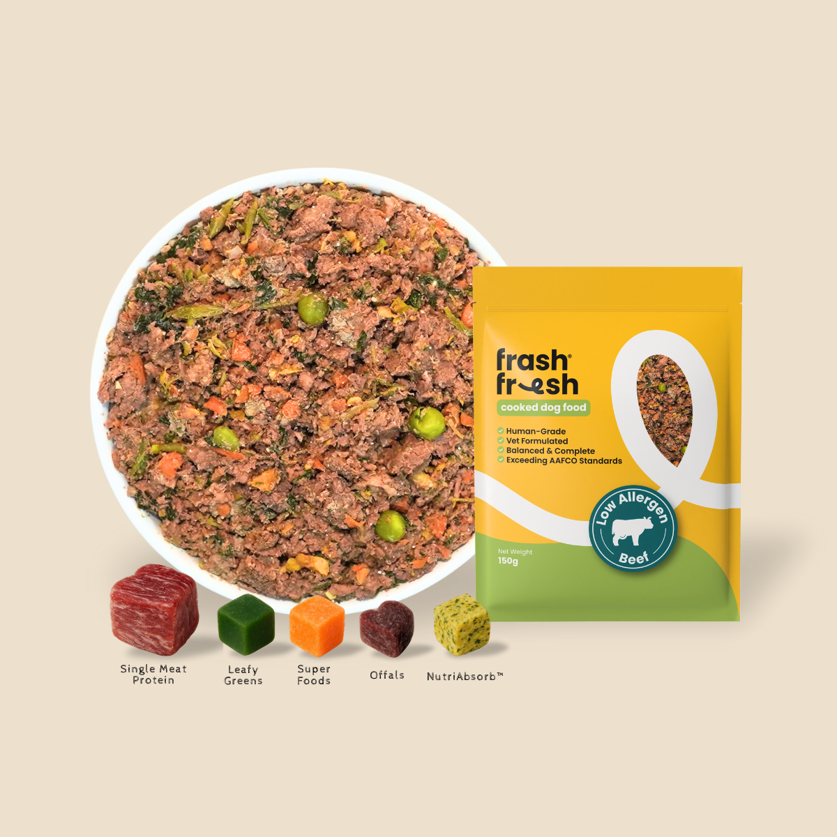 TRY & BUY: frashfresh Cooked Dog Food with NutriAbsorb™ (Low-Allergen PORK)