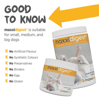Maxxipaws Maxxidigest+ (Digestive & Immune Support) Supplements for Dogs