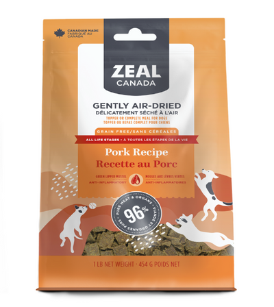 Zeal Canada Gently Air-Dried Pork Recipe Dry Dog Food