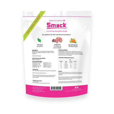 Smack Raw Dehydrated Super Food For Dogs (Prairie Harvest Pork)