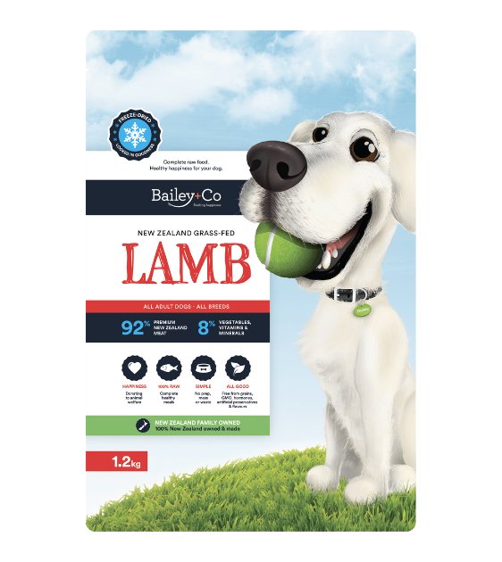 15% OFF: Bailey+Co New Zealand Freeze Dried Raw Dog Food (Lamb)