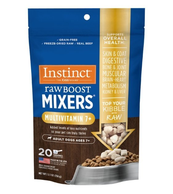 10% OFF: Instinct Freeze-Dried Raw Boost Mixers Grain-Free Multivitamin for Adult Dogs Ages 7+ Food Topper - Good Dog People™