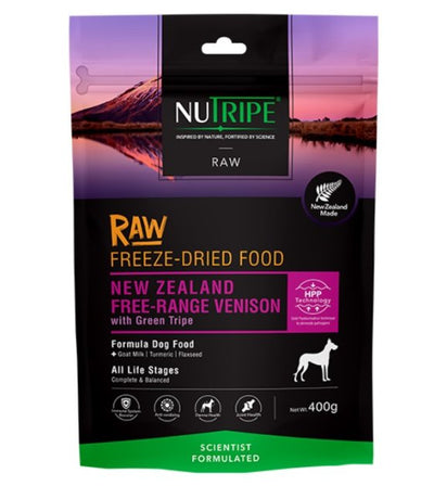 10% OFF: Nutripe Raw Freeze Dried Dog Food (Free-Range Venison with Green Tripe) - Good Dog People™