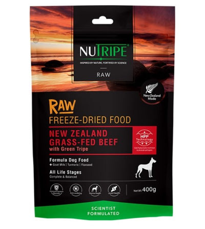 10% OFF: Nutripe Raw Freeze Dried Dog Food (NZ Grass-Fed Beef with Green Tripe) - Good Dog People™