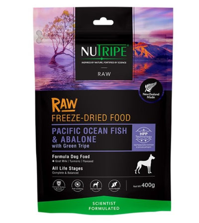 10% OFF: Nutripe Raw Freeze Dried Dog Food (Pacific Ocean Fish & Abalone with Green Tripe) - Good Dog People™