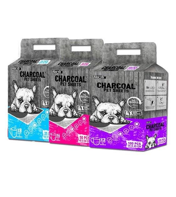 $12.40 PER BAG: Absorb Plus Odor Elimination Charcoal Dog Pee Pad