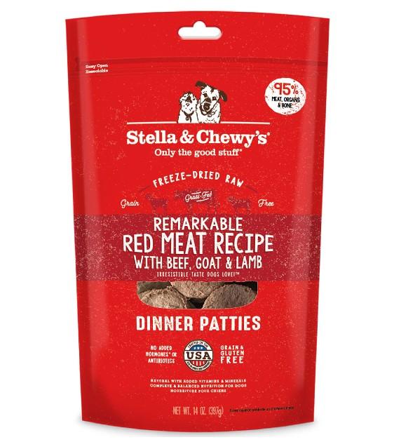 Stella & Chewy's Freeze-Dried Raw Remarkable Red Meat Recipe Dinner Patties Dog Food